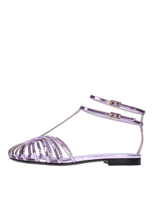 Leather flat sandals ALEVI MILANO | L19SC003.5.0687400GLICINE